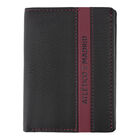 Vertical Wallet Leather Red Stripe